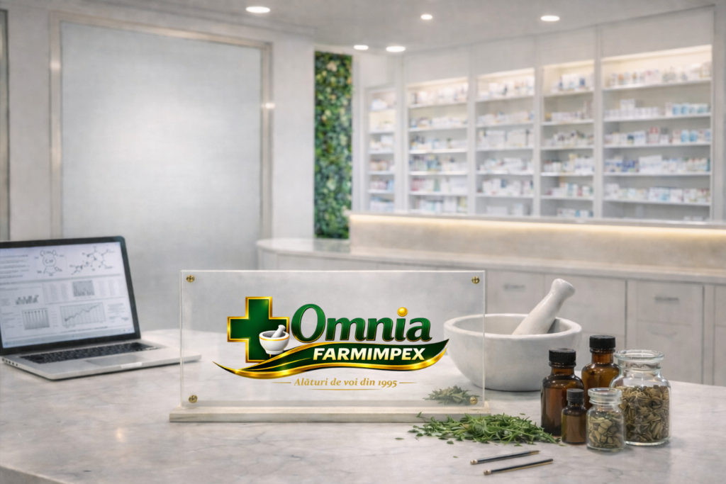 omnia farmimpex laborator farmaceutic modern traditie si tehnologie Laborator farmaceutic modern Omnia Farmimpex cu echipamente profesionale, suport din sticlă pentru logo și tehnologie utilizată pentru preparate personalizate